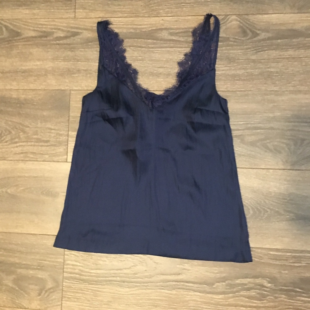 Blue “Silk” like top